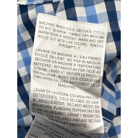 Dockers Men Wrinkle Free Blue Short Sleeve Shirt Size XL - Picture 10 of 10